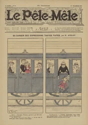 Perigo de expressões prontas. Ilustração para o Pelé-Mele, 1902