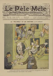 Pele-Mele e os ancestrais. Ilustração para o Pelé-Mele, 1902