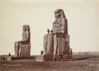 Tebas, Os Colossos de Memnon, década de 1870.
