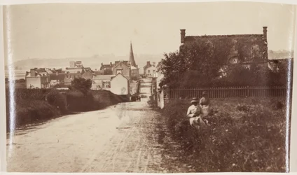 Vista de uma cidade normanda, c.1870 (impressão albuminada a partir de negativo de papel de cera)