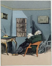 Chefe de gabinete - em "Administrative mores" de Henri Monnier