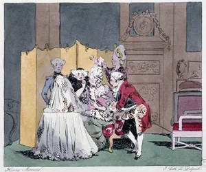 A casa de banho (cena do penteado) no século XVIII - em "Jadis et aujourd