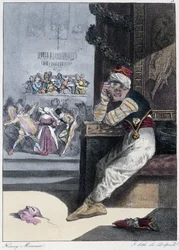 Le Carnival: "Todos levam o seu prazer onde ele o encontra" - em "Les pastemps" de Henri Monnier, ed. Delpech, Paris
