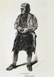Le père Grandet - em "Eugénie Grandet" de Balzac, doente. Henri Monnier, edição original de 1843