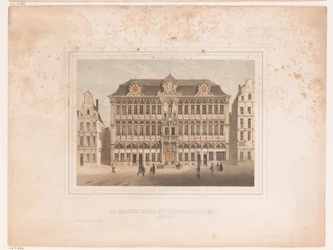 Gezicht na Maison Grand Place em Bruxelas A casa (conhecida como do rei) Grand