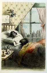 Ilustração de Henri Boutet, para "O Manchão de Francine", de Louis-Henri Murger, também conhecido como Henri Murger; (1822-1861), romancista e poeta francês.