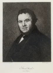 Retrato de Marie-Henri Beyle, este Stendhal 1783-1842 em 1840 .