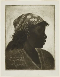 Cabeça de uma mulher negra, cerca de 1888