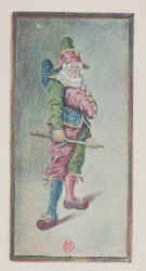Punchinello, três quartos à direita, c. 1887