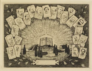 Vinte e dois retratos, 1881 (gravura, ponto de secagem)