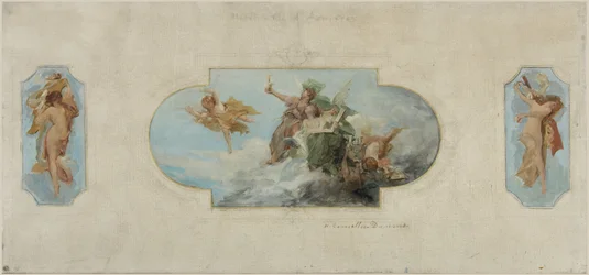 Esboço para a Câmara Municipal de Asnières: Alergia das Artes (teto da Sala das Festas), entre 1900 e 1903 (lápis, óleo sobre tela)