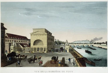 Barrière de Passy - in "Vue de Paris en 1810: les barriers de Paris" de Courvoisier,