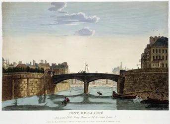 A Pont de la Cité - em "Views of Paris" de Courvoisier