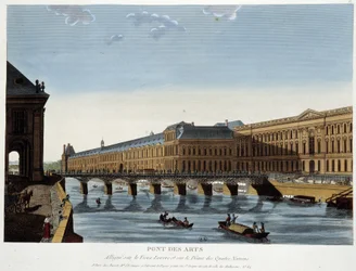 A Pont des Arts e o antigo Louvre - em "Paris by Courvoisier