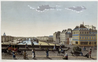 Paris, a ponte Notre-Dame - in "Vues de Paris" de Courvoisier