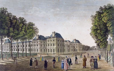 O Palácio de Luxemburgo, c.1815-20 (gravura de cor)
