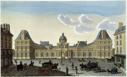 Vista do Palais du Luxembourg, cerca de 1820 - em "Vues de Paris" de Courvoisier