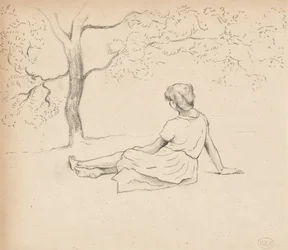 Estudo para "Lavadeiras de roupa na Provença", c.1885-89