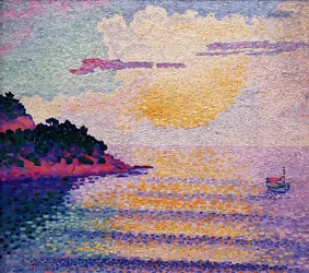 Pôr do sol sobre o mar