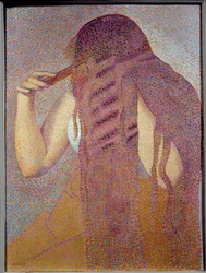 O cabelo. Pintura de Henri Delacroix Dit Cross (Henri Edmond Cross) (1856-1910)