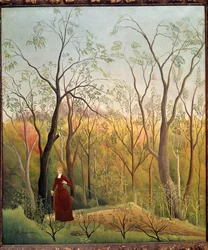 Um passeio no bosque (pintura sobre tela)