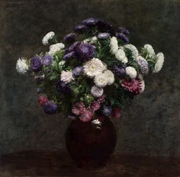 Asters num vaso