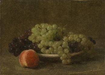 Natureza-morta com uvas e um pêssego