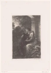 Lohengrin e Elsa abraçam na suite nupcial
Lohengrin. Lei III. Scène d