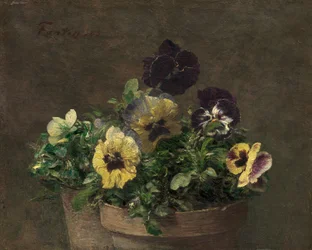 Pansies em vasos, 1883.