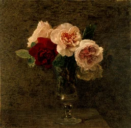 Natureza Morta: rosas e rosas vermelhas, 1886