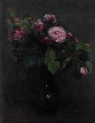 Vaso com rosas 1872 (Óleo sobre tela)