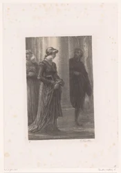 Walther von Stolzing notifica Eva Pogner na igreja
Les Maîtres chanteurs de Nuremberga. Acte I. Rencontre de Walther et d