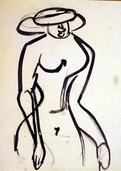 Um Promenader de cintura de vespa
