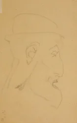 Retrato de um homem velho, perfil certo