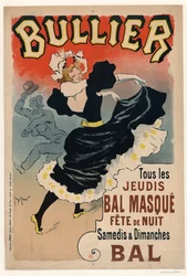 Bullier, toda quinta-feira Bal masque, festa noturna, 1896.