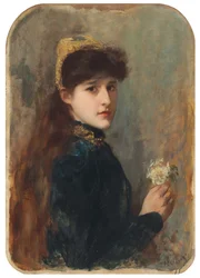 Retrato de uma jovem garota, c.1877-1880