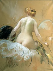 Esboço para uma pintura mural de tecto para o Palácio do Eliseu não realizada, finais do século XIX - início do século XX