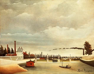 Banks of Seine, de Henri Rousseau (1844-1910)
