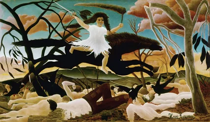 A Guerra ou a Cavalgada da Discórdia. Pintura de Henri Rousseau, dito Le Douanier Rousseau (1844-1910), 1894. Dimensões 114 x 195. Paris, Museu de Orsay