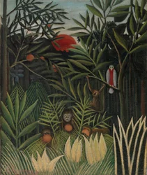 Paisagem com macacos