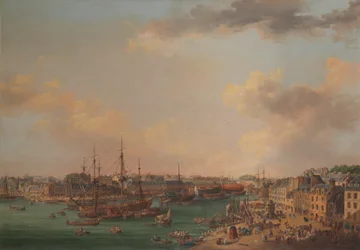 O porto exterior de Brest, 1773.