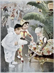 Traje infantil ou baile de máscaras - doente, por Geoffroy, em "Figaro Illustré", maio de 1901