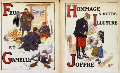Fogo e Lata de Mess, e homenagem ao Marechal Joffre, ilustração do 