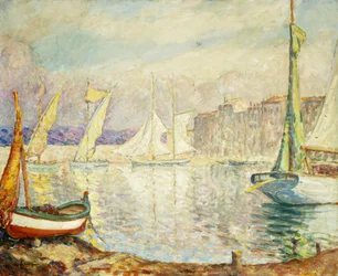 O porto de Saint Tropez, 1906