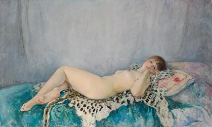 Nu na pele de leopardo, Le Cannet, 1926