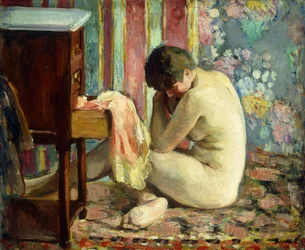 Nu com camisa cor-de-rosa; Nu com camisa cor-de-rosa, 1926