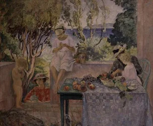 Chá no Terraço em St. Maxine
