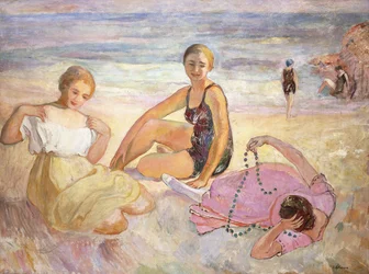 Três mulheres na praia
