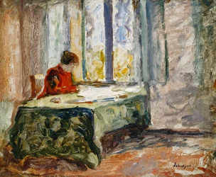 Mulher costura; Femme Cousant,