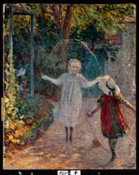 Moças brincando no jardim, 1899